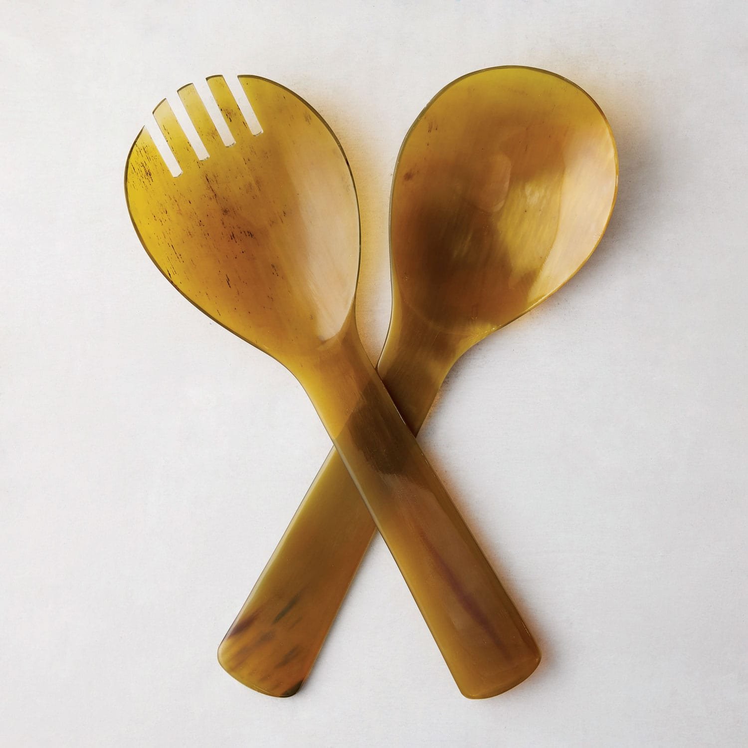 Light horn salad server set Hudson Grace wedding registry ideas